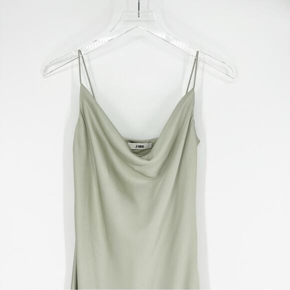 J.ING Satin Midi Slip Dress S Pistachio Green - Picture 4 of 7